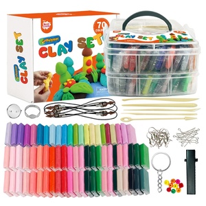 Christmas Gift DIY Clay Crafts Supplier Non-Toxic Non-Sticky 70 Colors Polymer Clay Set for Children and Artists with Clay Tools