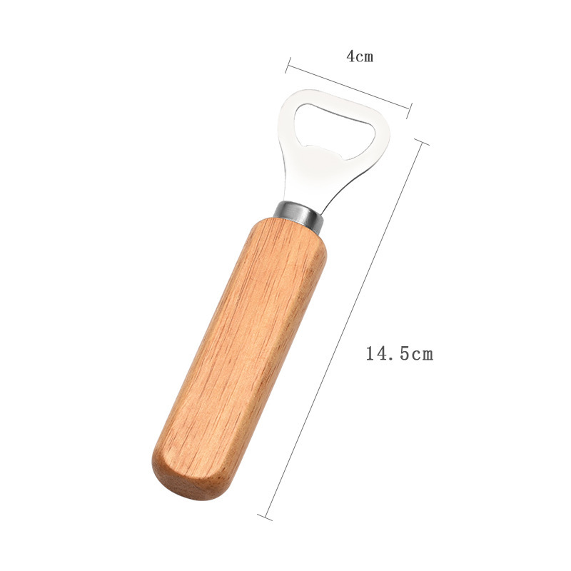 Ouvre-bouteille en forme de taille couleur bois