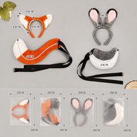 Serre-tête d'Halloween avec oreilles de renard, accessoires pour fêtes et spectacles, ensemble oreilles et queue de renard Nick Wilde