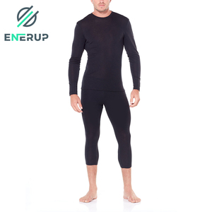 Enerup Onsie 2 Piece Set Merino Wool Turtle Neck Blouse Long Sleeve Top <strong>Mens</strong> Equestrian Johns Thermal Underwear <strong>Base</strong> <strong>Layer</strong> - Product Image 3