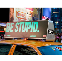 Panneau de tableau de bord led RGB géant, pour la publicité, wifi 4G, taxi