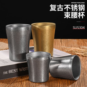 Gobelet rétro en acier inoxydable à double paroi, isolé sous vide, résistant à la chaleur, pour les fêtes - Product Image 4