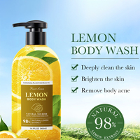 Gel douche hydratant au citron de haute qualité de marque privée gel douche exfoliant nettoyant doux pour le corps