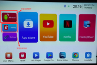 Mini projecteur natif Android Smart Portable Home Cinema projecteur avec poignée