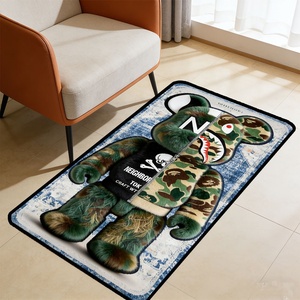 Alfombras Personalizadas Antideslizantes de Alta Calidad con Diseño de Oso Kaws <span class=keywords><strong>Bape</strong></span>, Alfombras para el Hogar con Estampado de Anime, Alfombra Personalizada con Marca - Product Image 2