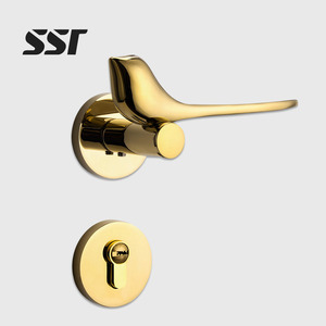 ชุดล็อคประตูแบบแยกส่วน SSR Gold Bird รุ่นโมเดิร์น มินิมอล รับประกัน 1 ปี สำหรับประตูห้องนอนอพาร์ทเมนท์-ดีไซน์ใช้งานได้ทั้งสองมือ ใช้งานง่าย - Product Image 1