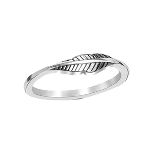 925 Sterling Silver <b>Rings</b> Attractive Feather Design In Silver Plated <b>Finger</b> <b>Rings</b> Classic Design Fine Jewelry For Women Wear - Product Image 1