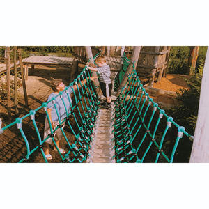 オリジナル工場製 ネイチャー・トレイル歩行者橋 ロープと木製の吊り橋 ロープバランスブリッジ アドベンチャーパーク向け - Product Image 4