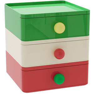 Scatola portaoggetti rettangolare moderna e semplice in plastica impilabile, tipo cassetto, per cancelleria da scrivania e <span class=keywords><strong>organizer</strong></span> per cosmetici - Product Image 6