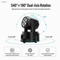 Projecteur LED mobile à haute luminosité 7x8W RGBW 36 °   Angle de faisceau 540 ° Pan 180 ° Projecteur de scène DMX inclinable pour mariage, DJ, fête, KTV