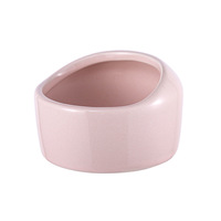Bol à nourriture en céramique anti-renversement pour hamster, décor de cage, mangeoire, petite et grande taille, 5 couleurs, pour petits animaux, vente en gros