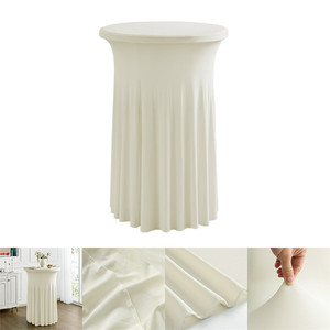 Elegante falda <span class=keywords><strong>de</strong></span> cóctel cubierta <span class=keywords><strong>de</strong></span> mesa <span class=keywords><strong>para</strong></span> bodas fiesta evento diseño elegante tela elástica duradera pieza <span class=keywords><strong>de</strong></span> decoración perfecta - Product Image 4