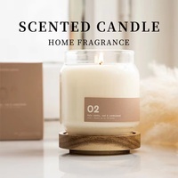 Nouvelle arrivée, boîte cadeau de luxe, bougie parfumée à la cire de soja naturelle, grand pot en verre, parfum caramel, pour mariage, festival, cadeau parfumé