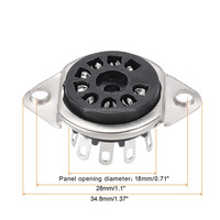 Conector Adaptador de Tubo de Vacío GZS9-F2 de 9 Pines, Base de Baquelita para PCB, Compatible con KT66