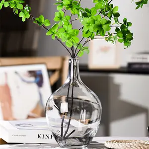 Creative and fashionable flower arrangement decorations for the belly bell Nordic family living room mahogany glass vase