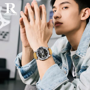 <span class=keywords><strong>ONTHEEDGE</strong></span> Montre de luxe pour homme en cuir, étanche, lumineuse, avec date, montre-bracelet à quartz pour homme, Relogois Masculino - Product Image 2