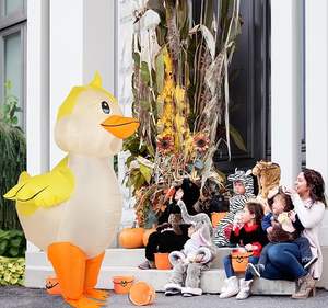 Costume gonflable de poulet de Pâques pour enfants, tenue de fantaisie gonflable en forme d'œuf de poussin pour hommes et femmes, idéal pour les fêtes et les vacances, corps entier - Product Image 5