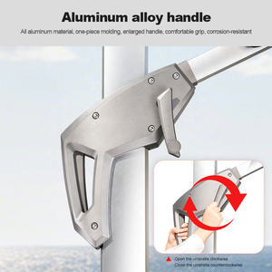 Parasol Commercial Cantilever en Gros 3x4m avec LED Solaire, Entièrement en Aluminium, Tissu 260g, Prix Usine - Product Image 4