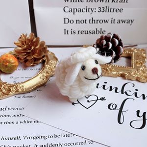 Statue Miniature Mignon Laine Feutre Mouton Ornement - Product Image 2