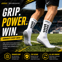 Chaussettes de football antidérapantes avec logo personnalisé, chaussettes de sport avec grip, chaussettes de football avec logo personnalisable, chaussettes avec grip en silicone