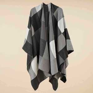 Wholesale Wool 150*130cm Womens Long Cape <b>Poncho</b> Winter Scarves Dress Wrap Pashmina Shawls - Product Image 3