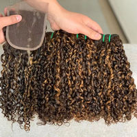 Vente en gros d'usine, vendeurs de cheveux bouclés Super Double Drawn Pixie, paquets de cheveux humains brésiliens bruts à cuticule alignée