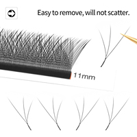 Extensions de cils pré-faits XIUSUZAKI Private Label Flying OEM C/D Curl 0.07mm Fox Slant YY 3D 4D