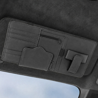 Organizador Magnético Mayorista para Visera de Coche con Espejo, Soporte para Gafas de Sol, Clip y Bolsillos para Teléfono y Tarjetas