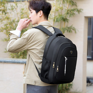 Laptop <b>Backpack</b> Large Capacity Business Travel Men's Solid Color Shoulder <b>Straps</b> Spring 2023 - Product Image 4