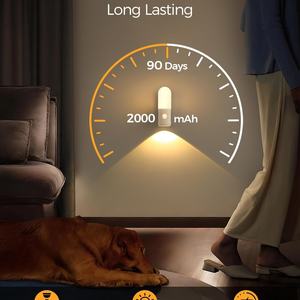 Lampe LED rechargeable USB pour armoire, design moderne sans fil avec détecteur de mouvement, abat-jour en PC pour chambre à coucher, disponible en tailles 20cm/30cm/40cm/60cm - Product Image 6