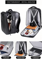Tas Ransel Laptop Bisnis Fashion Grosir 2026 Tahan Air Bahan Poliester dengan Port USB untuk Pengisian Daya, Tas Selempang Outdoor