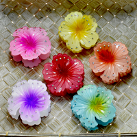Nouvel arrivage de pince à cheveux 7 cm en plastique fleur d'hibiscus hawaïenne pince à cheveux style doux accessoire de cheveux bijoux pour femmes et filles
