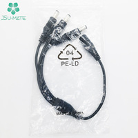 Cable divisor de CC Personalizado 1 en 2 Cable de alimentación 1 a 2 vías DC5.5mm X 2,1mm 1 hembra a 1 macho y Mini Cable divisor de alimentación USB en ángulo