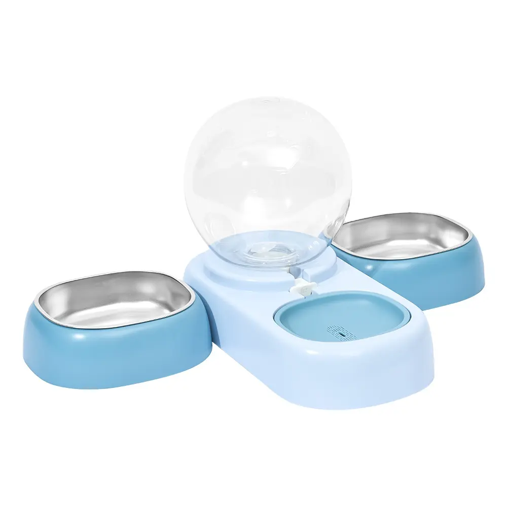 Doubles bols pour animaux domestiques, lés en acier inoxydable pour l'alimentation des chiens et des animaux de compagnie, perle de haute mer, 8mm