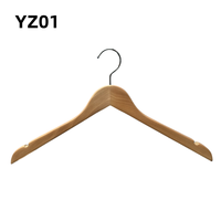 Cintres en bois naturel, gain de place, finition laquée, pour armoire, magasin, boutique, supermarché, présentation de vêtements