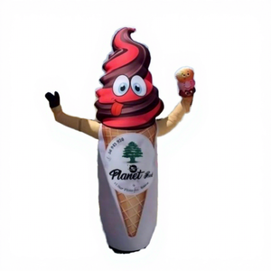 Modelo de Mascota de Globo Inflable con Movimiento de Mano para Publicidad Personalizada de Heladerías y Tiendas de Comida - Product Image 1