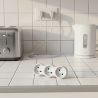 3 prises avec interrupteur à pôle unique 16A 250V max 3680W adaptateur français