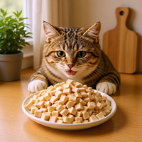 Cubes de poulet lyophilisés riches en protéines pour chats et chiens - Formule naturelle pour la santé des articulations - Durée de conservation de 18 mois