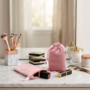 Pochette à cordon en velours de haute qualité avec logo, sac de rangement pour bijoux, taille personnalisable, lavable, tendance - Product Image 4