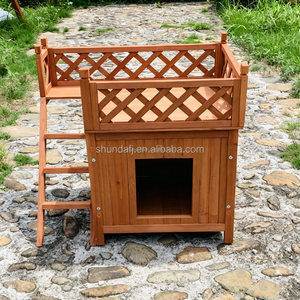 Modern Luxury Solid Wood Eco-Friendly Indoor/Outdoor Pet House for Dogs/<b>Cats</b> & Small Animals with Print Pattern Living Furniture - Product Image 3