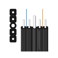 Harga Pabrik Kabel Drop Tipe Busur Self-Supporting Singlemode 2F G657A1 G657A2 5 Kawat Baja untuk Luar Ruangan
