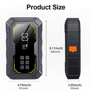 Batterie externe multifonctionnelle 4 en 1 portable 6000 mAh avec pompe à air, compresseur d'air, <span class=keywords><strong>gonfleur</strong></span> de pneus et démarreur de voiture - Product Image 3