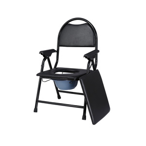 <b>Commode</b> Chair Foldable <b>Portable</b> Toilet With Urinal For Disabled Persons Household Use Large Straight Body Design - Product Image 1