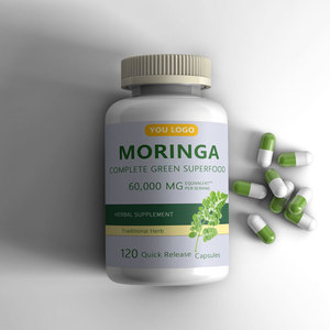 Yüksek kaliteli saf organik % Moringa yaprağı tozu kapsül saf doğal yeşil enerji Moringa kapsül - Product Image 2
