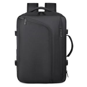 Custom Large Capacity Business Travel <b>Backpack</b> Waterproof Polyester Vacuum Compressible Simple Expansion Oxford Leather Zipper - Product Image 4