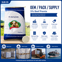 Suplemen Nutrisi untuk Stres Panas Sapi & Babi, Premix Konsentrat Vitamin Mineral Formula OEM 20kg, Kemasan Ekspor untuk Peternakan Sapi