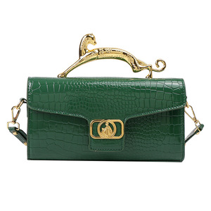 Bolso <span class=keywords><strong>Bandolera</strong></span> con Cabeza de <span class=keywords><strong>Leopardo</strong></span> al por Mayor, Bolsos de Mano de Lujo de Piel Sintética de Cocodrilo para Mujer, Bolsos de Mano de Moda para Mujer 2025 - Product Image 1