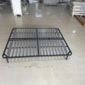 Marco de cama completo de fácil montaje Base de plataforma de cama de tamaño doble Base de cama de metal con listón - Product Image 1