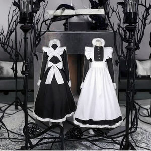 Disfraz de Mucama Transgénero, Vestido Largo Victoriano Blanco y Negro, Inspirado en Películas y Series de Televisión, para Halloween, Unisex, de Poliéster - Product Image 3