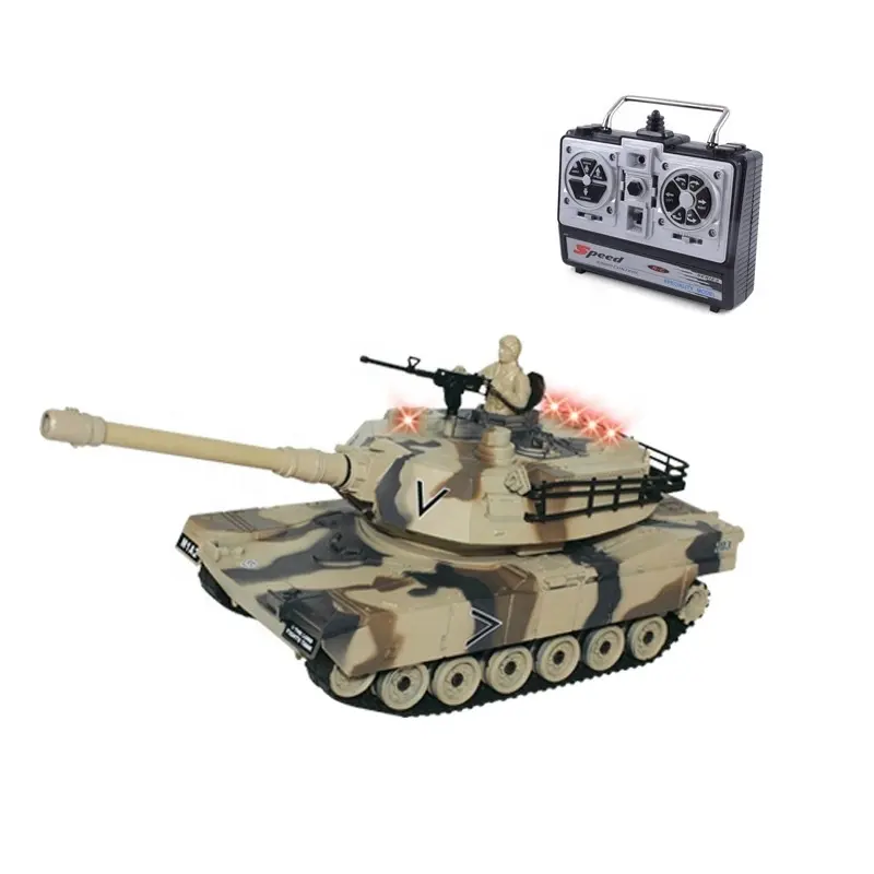 Tanque de batalha rc militar de 2.4g 1/24, elétrico simulado, tiro, brinquedos, controle remoto, tanque com balas para crianças